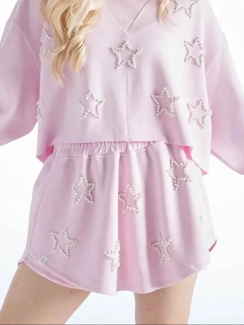 Simply Southern Pink Two Piece Outfit with Star Pearls